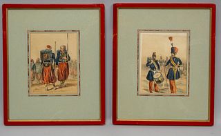 Pair of Hand Colored French Foreign Legion Prints