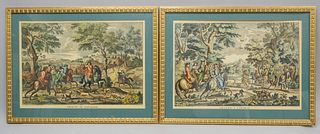 Pair of French 18th Century Hunting Prints