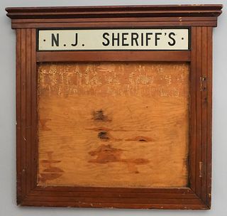 Antique New Jersey Sherrif's Bulletin Board