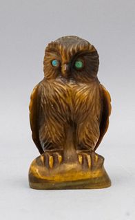 Hard Stone Carving of Owl