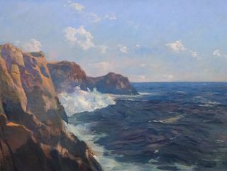 Frank Handlen, "Maine Coast" Painting