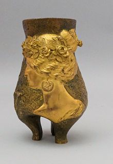 Louchet Ciseleur Bronze Art Nouveau Vase