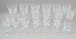 Lot of 15 Pieces Waterford Alana Crystal Stemware