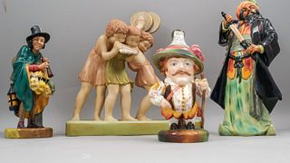 4 Piece Lot Royal Doulton and Royal Dux Figurines