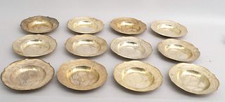 Set of 12 Orivit Pewter Soup Bowls