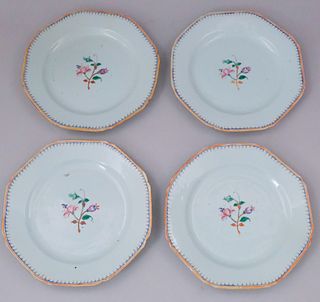 Set of 4 18th Century Chinese Export Plates