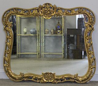 Floral Carved Gilt Framed Mirror