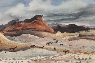 Adolf Dehn
(American, 1895-1968)
Western Horses , 1940