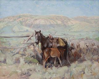 Raphael Lillywhite
(American, 1891-1958)
Waiting - North Park, Colorado