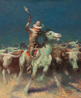 Charles Hargens
(American, 1893-1997)
Cowboy Shooting
