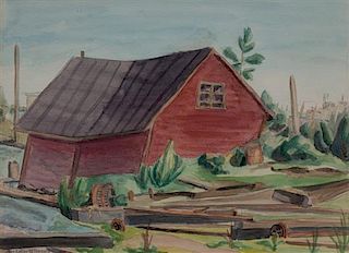 Dorothy Woodbridge Brown, (Wisconsin, 20th century), Flood Damage, Bay Field