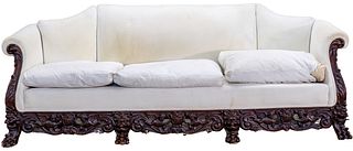 Gothic Revival Style Carved Sofa Frame