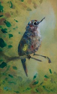 Karl Priebe, (Wisconsin, 1914-1976), Bird in a Tree, 1975