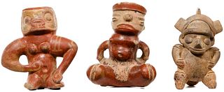 Pre-Columbian Style Costa Rican Pottery Figures
