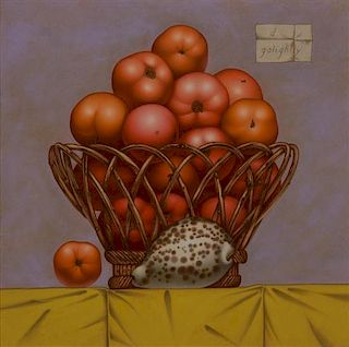 Douglas Golightly, (Wisconsin, b. 1931), Basket of Tomatoes