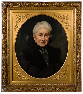 Cecil van Haanen (Dutch, 1844-1914) 'Portrait of Rosa Rachel Mannaberg' Oil on Canvas