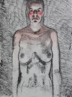 Alfred Leslie, (American, b. 1927), Nude Woman Blushing, 1992