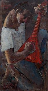 Byron Gere, (American, 1898-1962), Troubadour, 1949