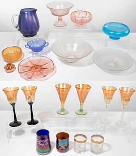 Strini and Fenton Iridescent Glass Assortment
