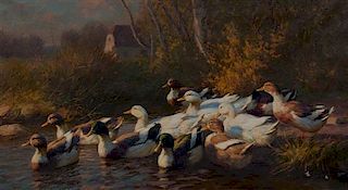 Gustav Mesmer, (German, b. 1865) , Ducks