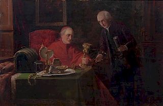 August Knoop, (German, 1856-1919), Cardinal Inspecting the Chalice