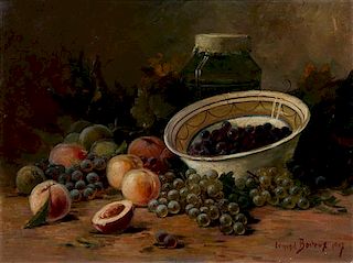 Edmond Boiteux, (French, 19th/20th century), Still Life with Fruit, 1907