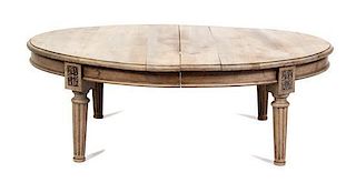 A Louis XVI Style Low Table Height 18 x diameter 51 inches.