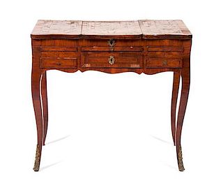 A Louis XV Dressing Table Height 29 x width 31 3/4 x depth 18 1/2 inches.
