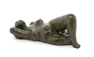 A Bronze Figure Length 16 1/2 inches.