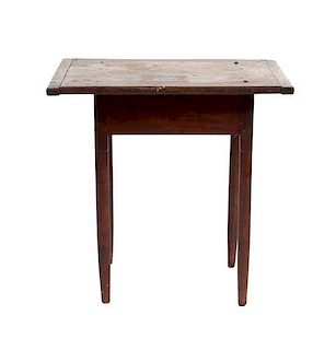 A Sheraton Tavern Table Height 25 1/2 x width 25 1/2 x depth 19 inches.
