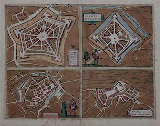 * (MAP) BRAUN & HOGENBERG 15 1/4 x 19 1/2 inches.