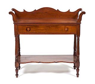 A Mahogany Wash Stand Height 34 1/2 x width 37 3/4 x depth 15 1/2 inches.