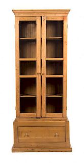 An Irish Pine Bookcase Height 81 x width 42 x depth 17 inches.