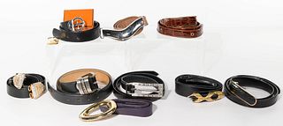Designer Leather Belt Assortment