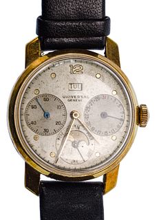 Universal Geneve 18k Gold Case Wrist Watch