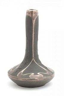 A French Art Nouveau Porcelain Vase Height 8 1/4 inches.