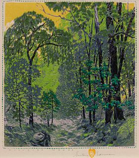 Gustave Baumann
(American, 1881-1971)
Hillside Woods II, edition 51/120
