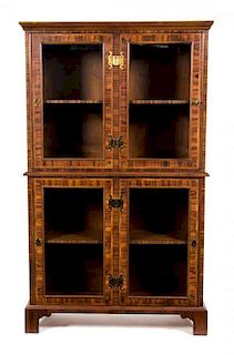An American Bookcase Cabinet Height 74 x width 44 x depth 16 1/4 inches.
