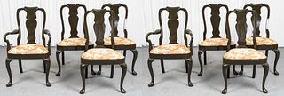 Georgian Style Painted Dining Chairs, 8