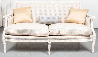 Swedish Neoclassical Style Paint Decorated Sofa