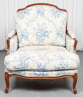 Louis XV Style Upholstered Marquise Armchair