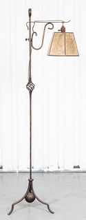 Wrought Iron Floor Lamp With Mica Shade