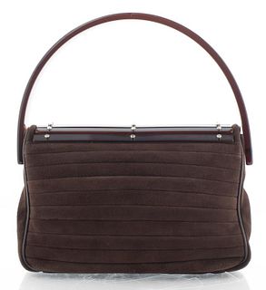 Yves Saint Laurent Brown Alcantara Handbag