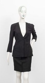 Chanel Boutique Black Skirt Suit