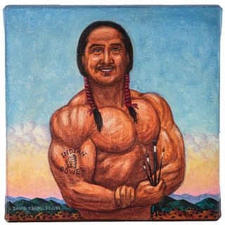 David Bradley
(Chippewa, b. 1954)
(Self Portrait) This is a Study for "Indian Power", 1989