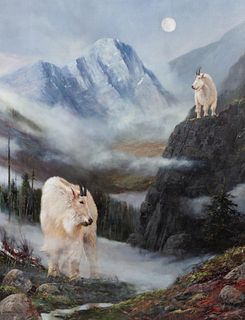 David A. Merrill
(American, b. 1964)
Mountain Goats, together with artist's original sketch, 2001