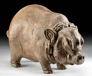 15th C. Majahapit Pottery Good Luck Pig, TL Tested