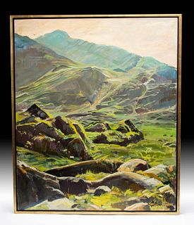Exhibited 1979 W. Draper Painting- Connor Pass, Ireland