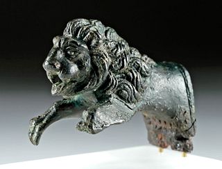 Roman Bronze Lion Protome, ex-Lord Swansea, ex-Bonhams