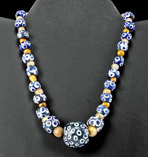 Wearable Ancient Carthage Glass Eye Bead Necklace